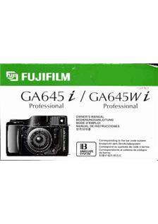 Fujifilm GA 645 i manual. Camera Instructions.